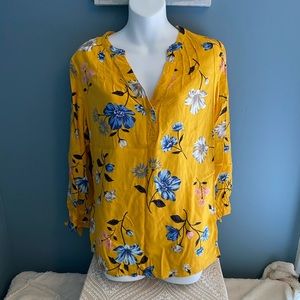 Yellow Mustard Pullover Blouse